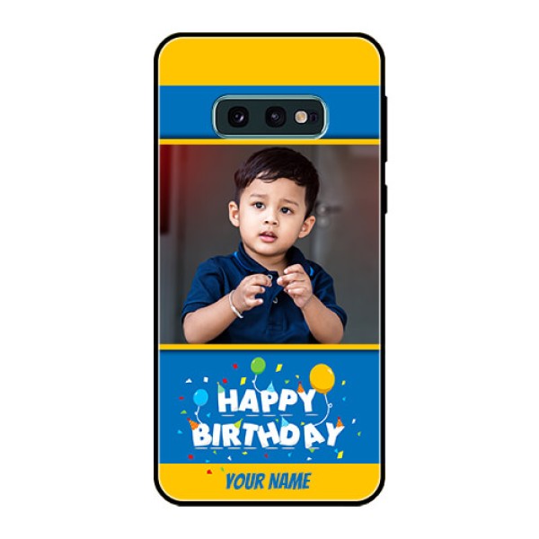 Galaxy S10e Custom Glass Mobile Case  - Birthday Wishes Design