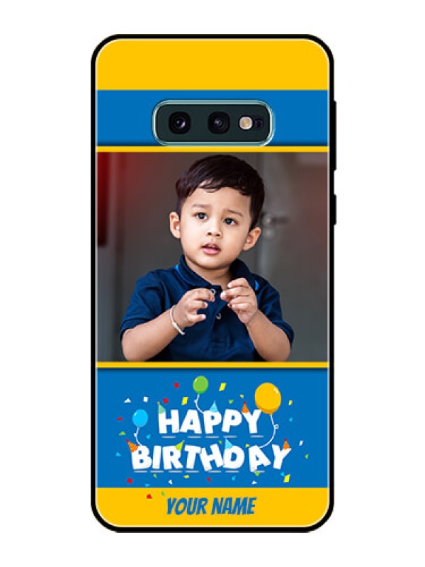 Custom Galaxy S10e Custom Glass Mobile Case  - Birthday Wishes Design