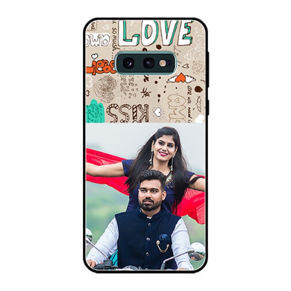 Galaxy S10e Custom Glass Phone Case - Love Doodle Pattern Galaxy S10e Custom Glass Phone Case - Love Doodle Pattern