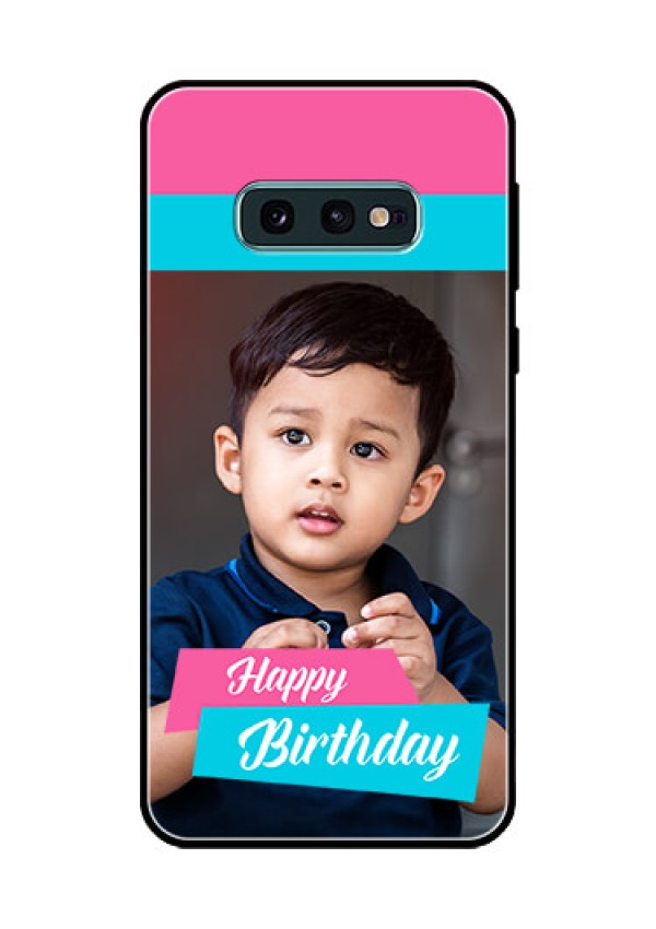 Galaxy S10e Personalized Glass Phone Case  - Image Holder with 2 Color Design