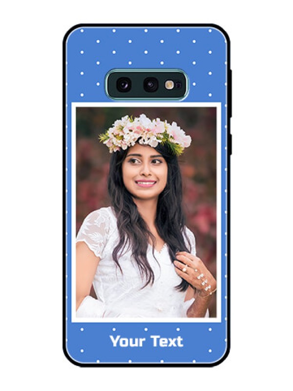 Custom Galaxy S10e Photo Printing on Glass Case  - Polka dots design