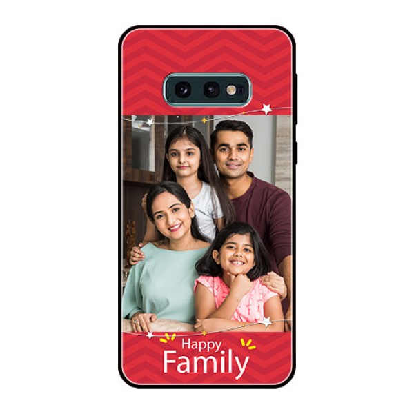 Galaxy S10e Personalized Glass Phone Case  - Happy Family Design