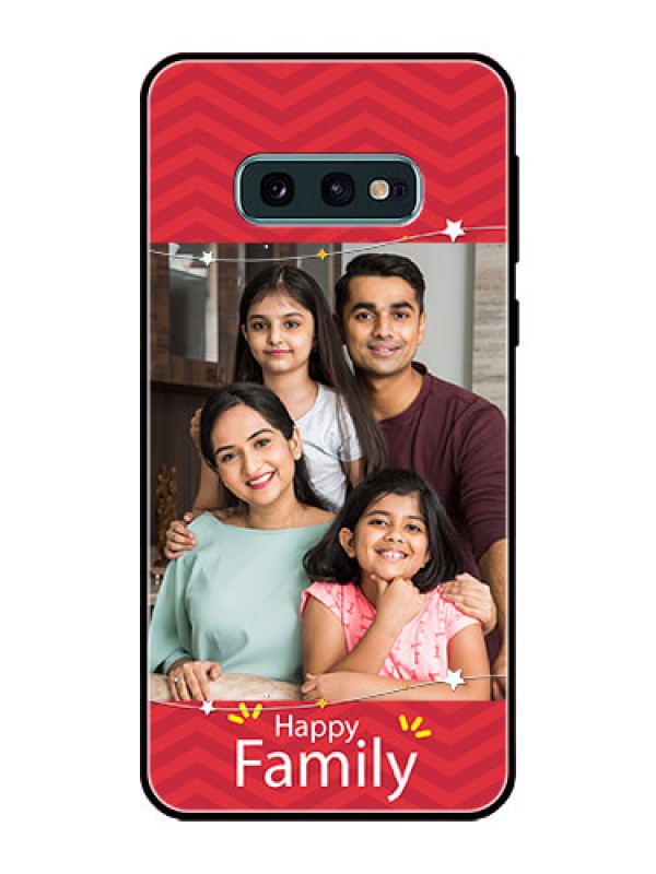 Custom Galaxy S10e Personalized Glass Phone Case  - Happy Family Design