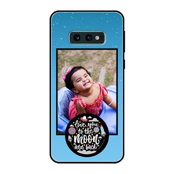 Galaxy S10e Custom Glass Mobile Case - Wave Pattern Colorful Design Galaxy S10e Custom Glass Mobile Case - Wave Pattern Colorful Design