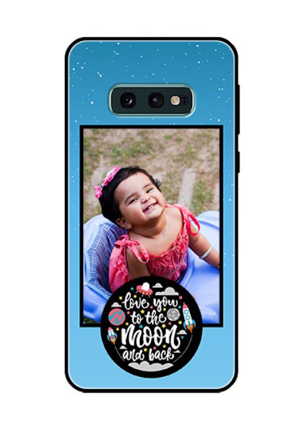 Galaxy S10e Custom Glass Mobile Case  - Wave Pattern Colorful Design