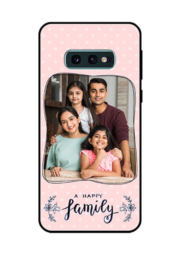 Galaxy S10e Custom Glass Phone Case  - Family with Dots Design