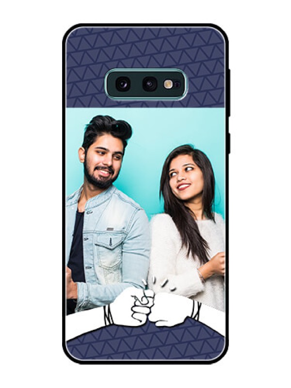 Custom Galaxy S10e Photo Printing on Glass Case  - with Best Friends Design  
