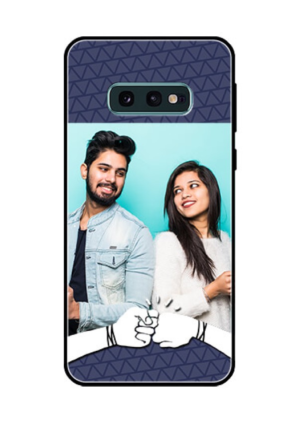 Galaxy S10e Photo Printing on Glass Case  - with Best Friends Design  
