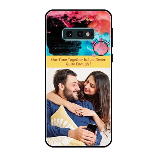 Galaxy S10e Custom Glass Mobile Case - Quote with Acrylic Painting Design Galaxy S10e Custom Glass Mobile Case - Quote with Acrylic Painting Design