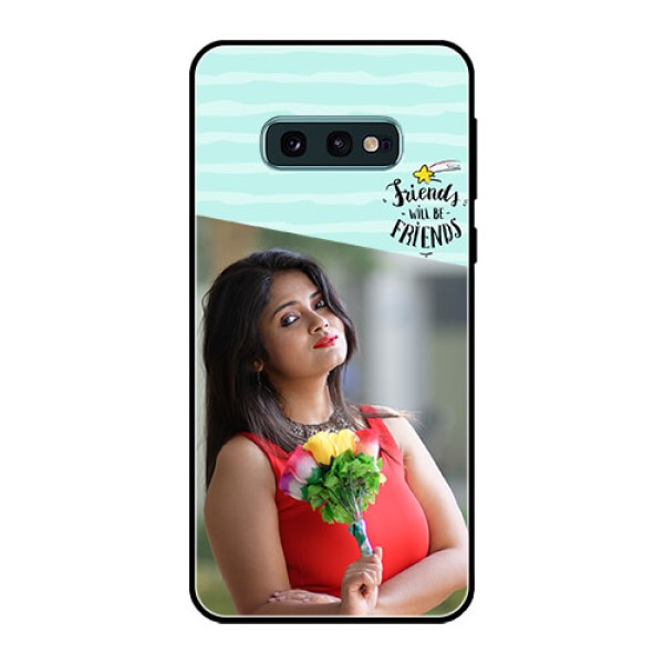 Galaxy S10e Custom Glass Phone Case  - Friends Picture Icon Design