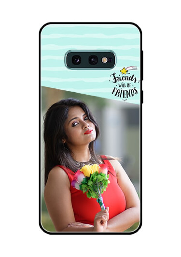 Galaxy S10e Custom Glass Phone Case  - Friends Picture Icon Design