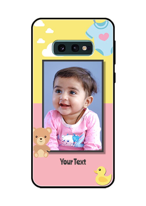 Galaxy S10e Photo Printing on Glass Case  - Kids 2 Color Design
