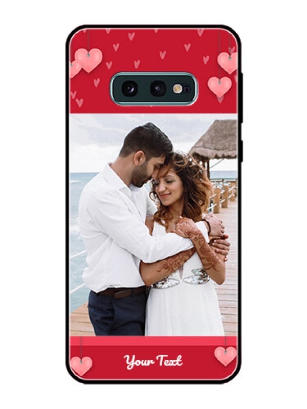 Custom Galaxy S10e Custom Glass Phone Case  - Valentines Day Design
