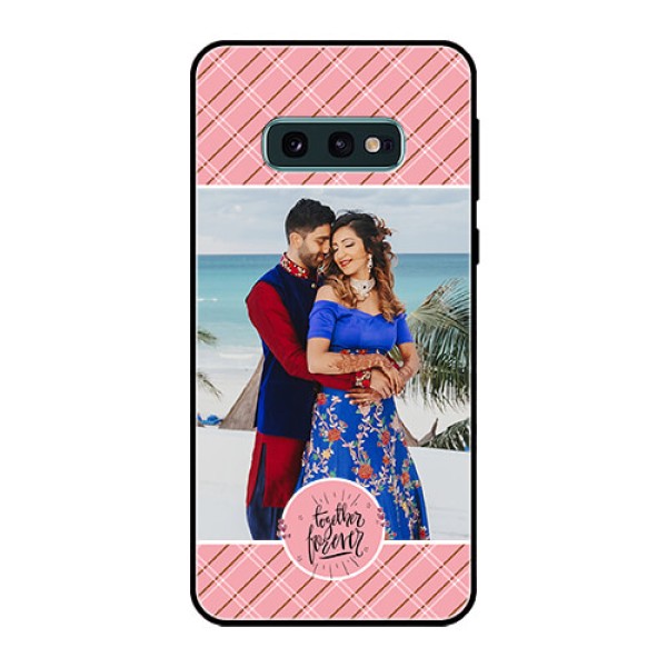 Galaxy S10e Personalized Glass Phone Case - Together Forever Design Galaxy S10e Personalized Glass Phone Case - Together Forever Design