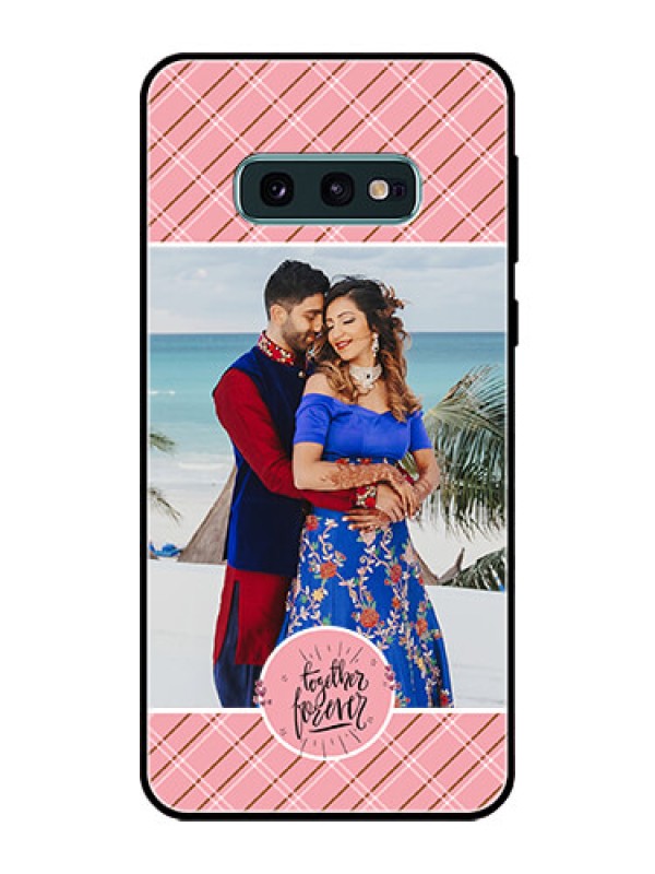 Custom Galaxy S10e Personalized Glass Phone Case  - Together Forever Design