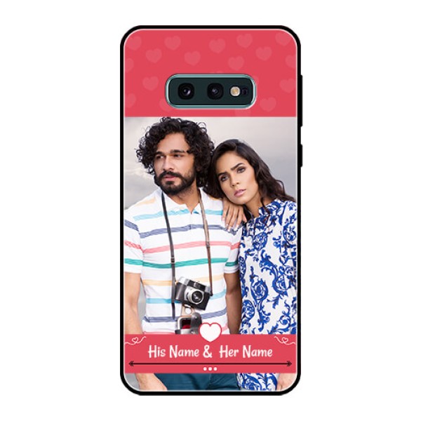 Galaxy S10e Photo Printing on Glass Case  - Simple Love Design