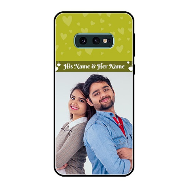 Galaxy S10e Custom Glass Phone Case - You & Me Heart Design Galaxy S10e Custom Glass Phone Case - You & Me Heart Design