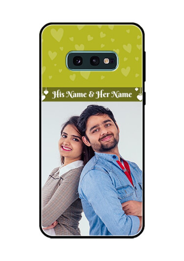 Galaxy S10e Custom Glass Phone Case  - You & Me Heart Design