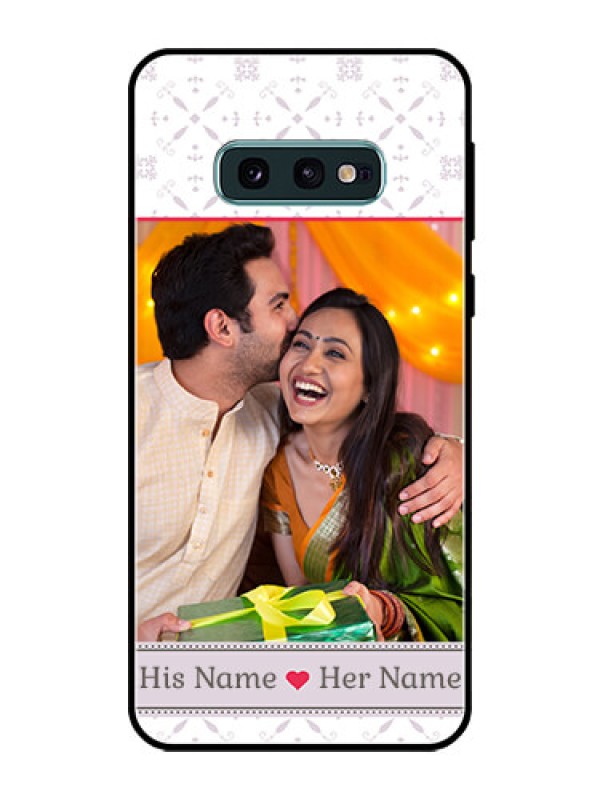 Custom Galaxy S10e Custom Glass Mobile Case  - with Photo and Ethnic Design