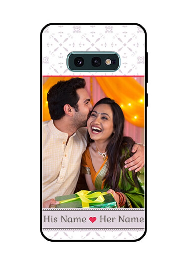 Galaxy S10e Custom Glass Mobile Case  - with Photo and Ethnic Design