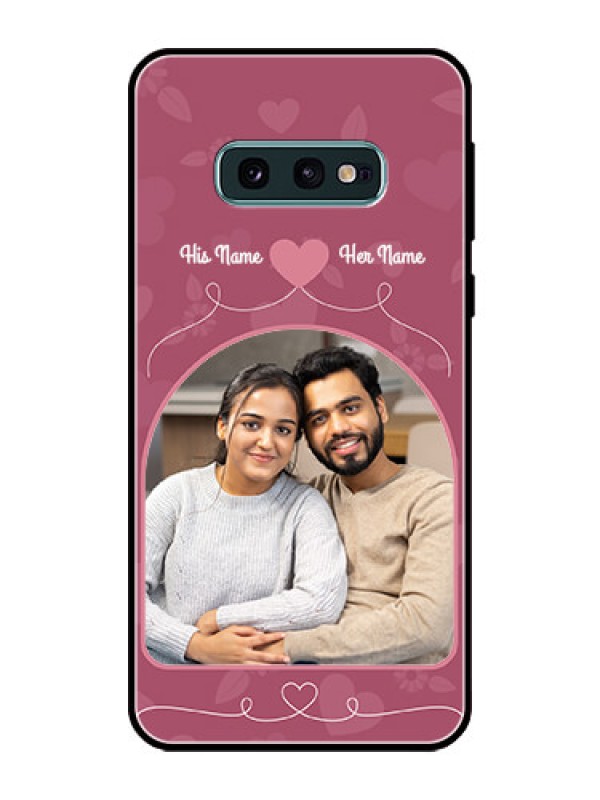 Custom Galaxy S10e Photo Printing on Glass Case  - Love Floral Design