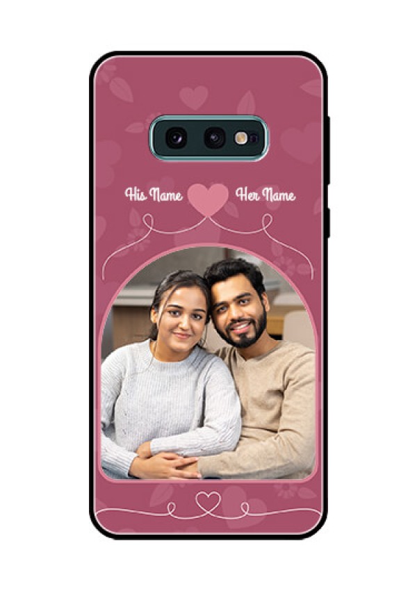 Galaxy S10e Photo Printing on Glass Case  - Love Floral Design
