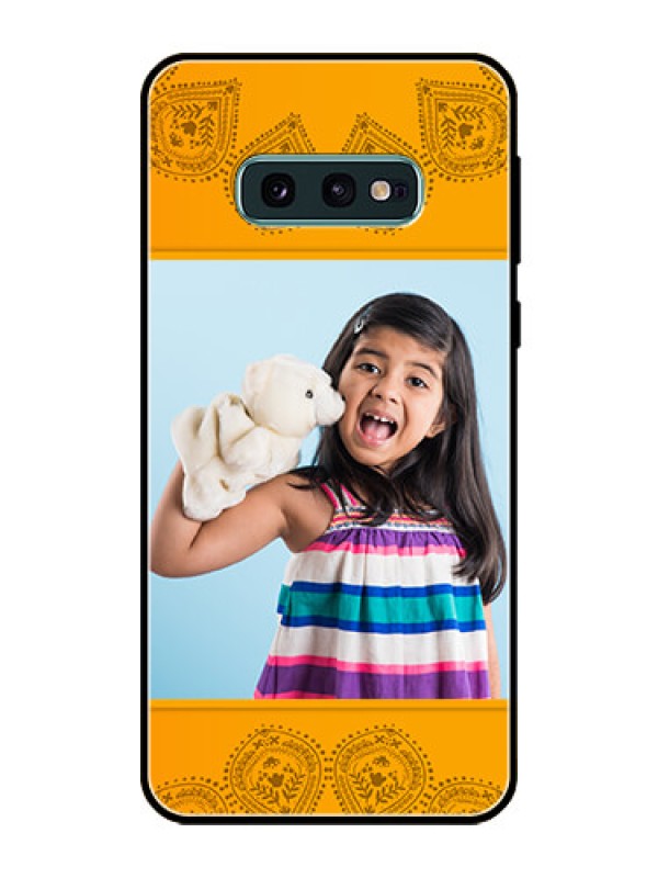 Custom Galaxy S10e Personalized Glass Phone Case  - Photo Wedding Design 
