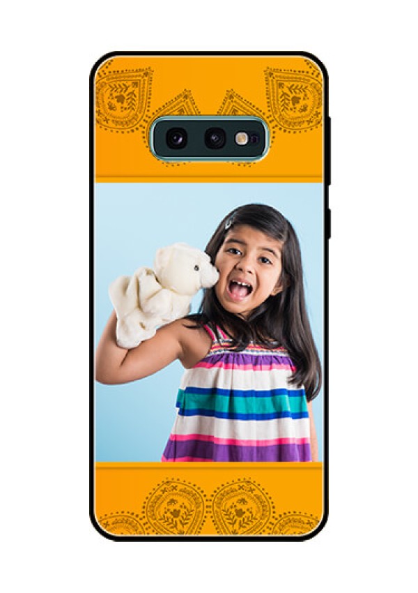 Galaxy S10e Personalized Glass Phone Case  - Photo Wedding Design 