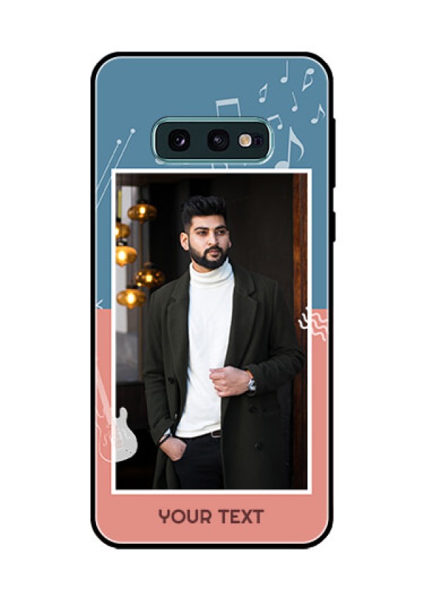 Galaxy S10e Photo Printing on Glass Case  - with Color Musical Note Design