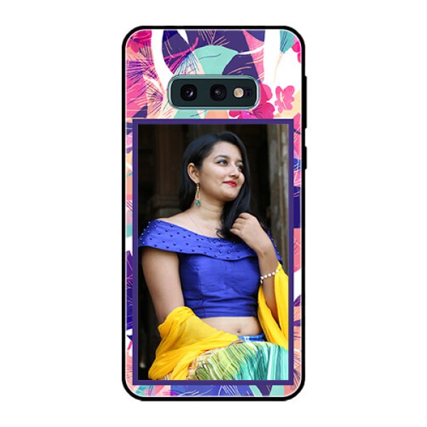 Galaxy S10e Custom Glass Mobile Case - Abstract Floral Design Galaxy S10e Custom Glass Mobile Case - Abstract Floral Design