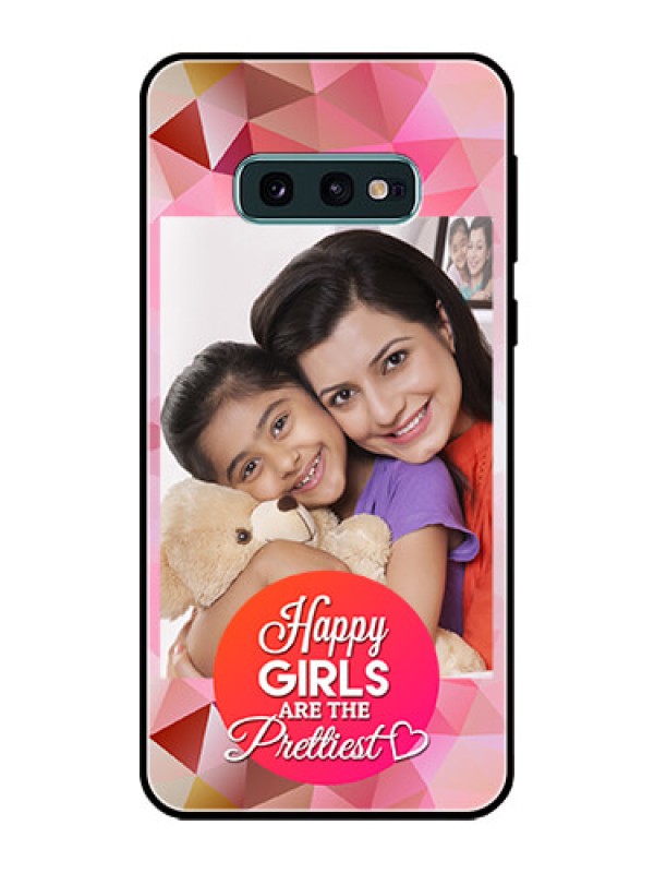 Custom Galaxy S10e Photo Printing on Glass Case  - Abstract Triangle Design