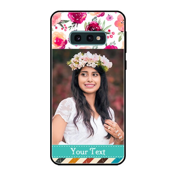Galaxy S10e Custom Glass Phone Case  - Watercolor Floral Design