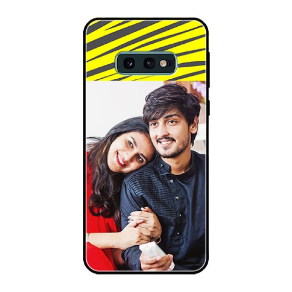 Galaxy S10e Photo Printing on Glass Case  - Yellow Abstract Design