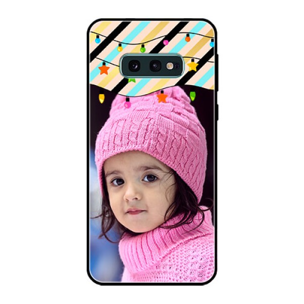 Galaxy S10e Custom Glass Mobile Case - Lights Hanging Design Galaxy S10e Custom Glass Mobile Case - Lights Hanging Design