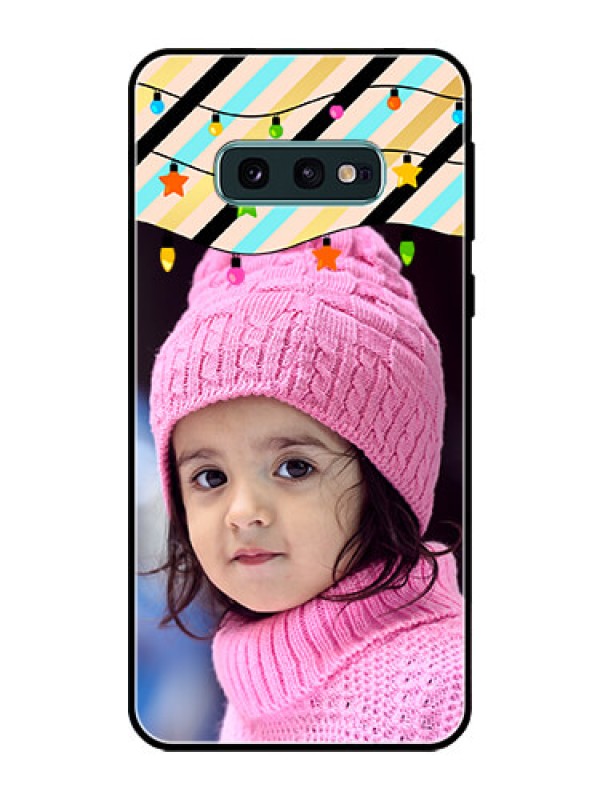 Custom Galaxy S10e Custom Glass Mobile Case  - Lights Hanging Design