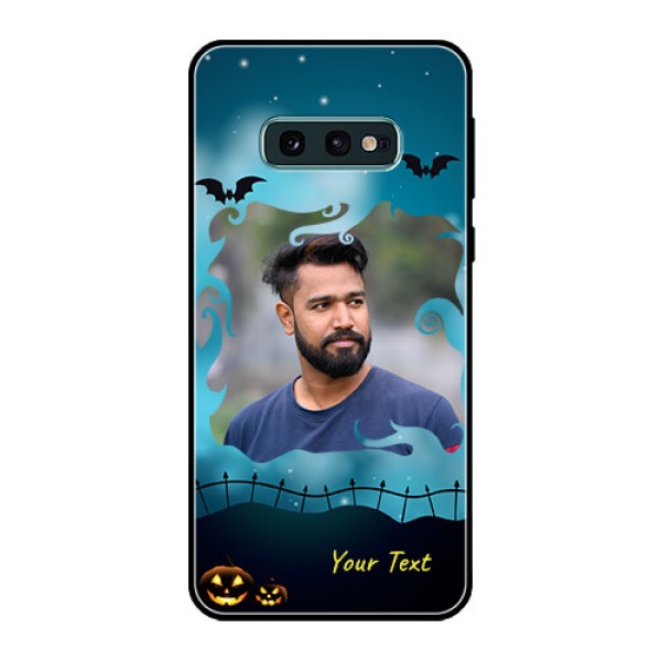 Galaxy S10e Custom Glass Phone Case - Halloween frame design Galaxy S10e Custom Glass Phone Case - Halloween frame design