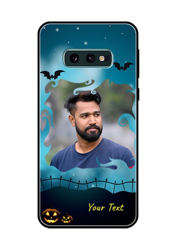 Galaxy S10e Custom Glass Phone Case  - Halloween frame design