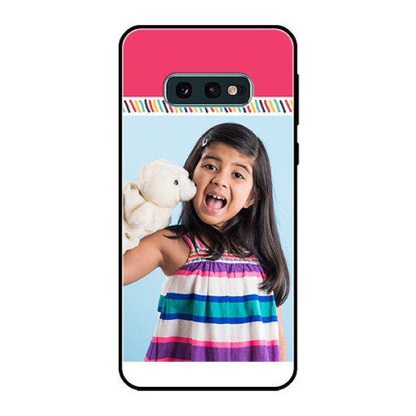 Galaxy S10e Personalized Glass Phone Case  - Line art design