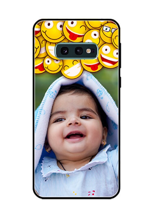 Galaxy S10e Custom Glass Mobile Case  - with Smiley Emoji Design