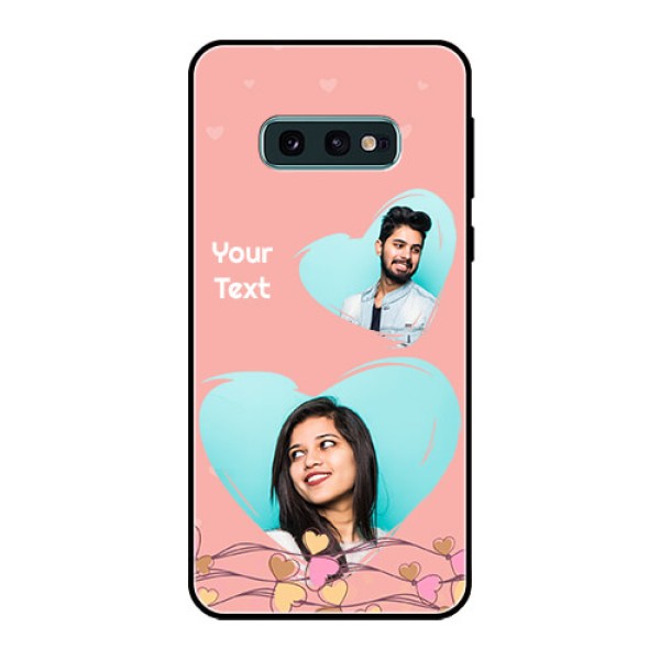 Galaxy S10e Custom Glass Mobile Case  - Love Doodle Design