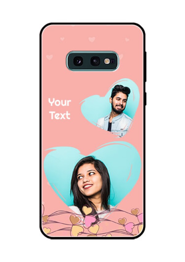 Galaxy S10e Custom Glass Mobile Case  - Love Doodle Design