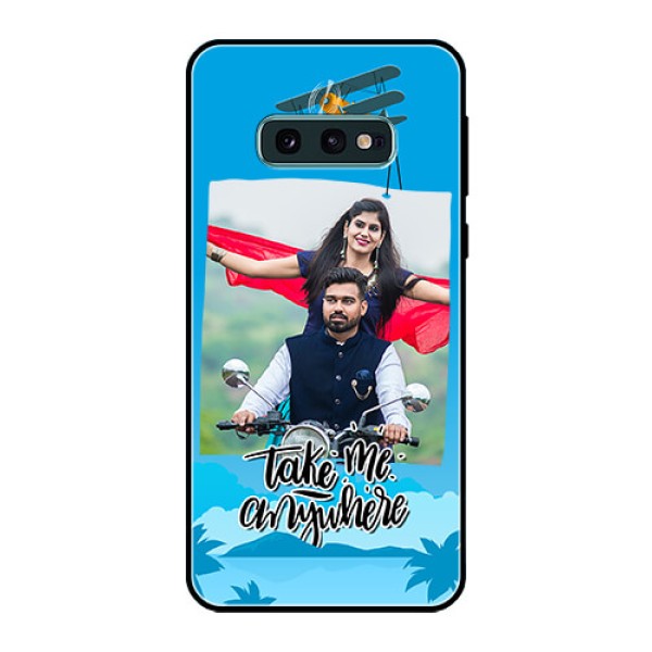 Galaxy S10e Custom Glass Mobile Case  - Traveller Design 