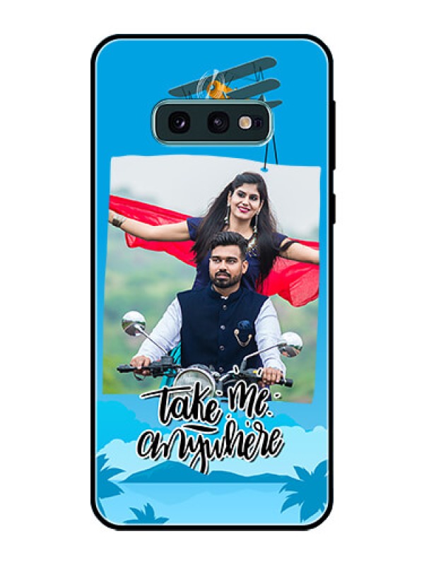 Custom Galaxy S10e Custom Glass Mobile Case  - Traveller Design 