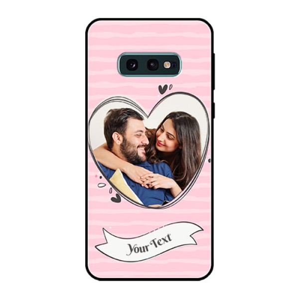 Galaxy S10e Custom Glass Phone Case  - Vintage Heart Design