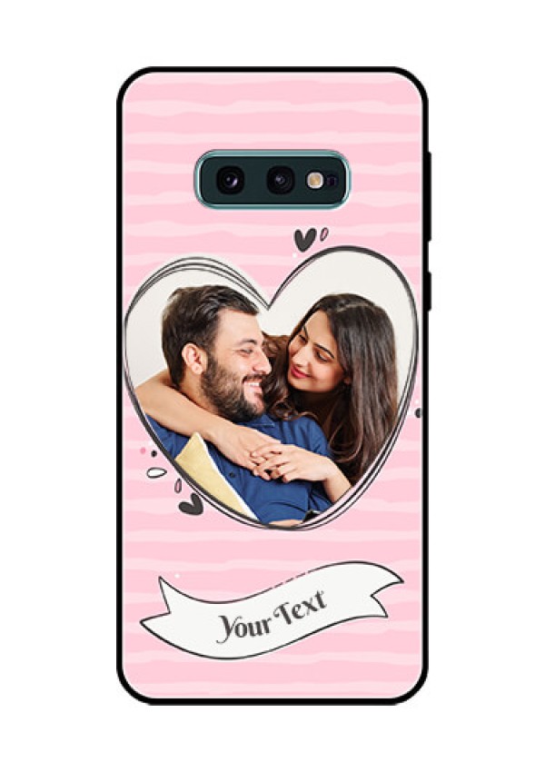 Galaxy S10e Custom Glass Phone Case  - Vintage Heart Design