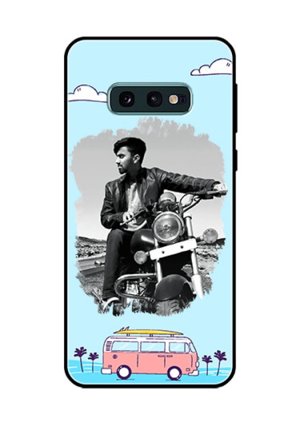 Galaxy S10e Photo Printing on Glass Case  - Travel & Adventure Design