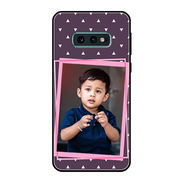 Galaxy S10e Custom Glass Mobile Case - Triangle Pattern Dotted Design Galaxy S10e Custom Glass Mobile Case - Triangle Pattern Dotted Design