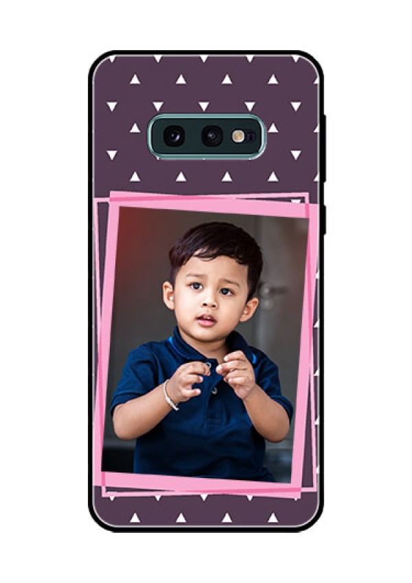 Galaxy S10e Custom Glass Mobile Case  - Triangle Pattern Dotted Design