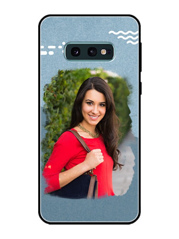 Custom Galaxy S10e Custom Glass Mobile Case  - Grunge Line Art Design