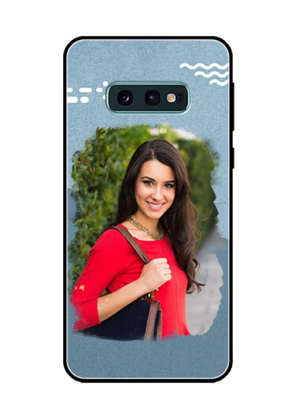 Galaxy S10e Custom Glass Mobile Case  - Grunge Line Art Design
